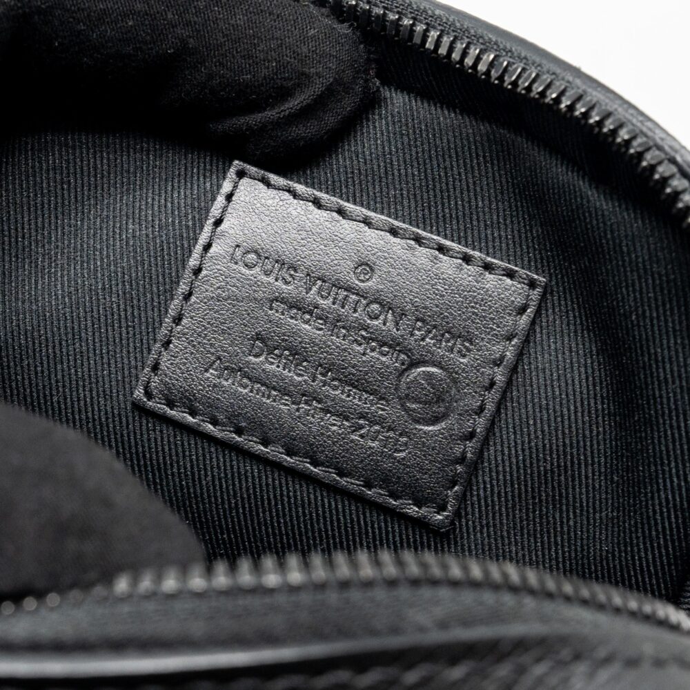 AAA Replica Louis Vuitton LV DANUBE MESSENGER BAG TAIGA BLACK/RAINBOW BLACK HARDWARE