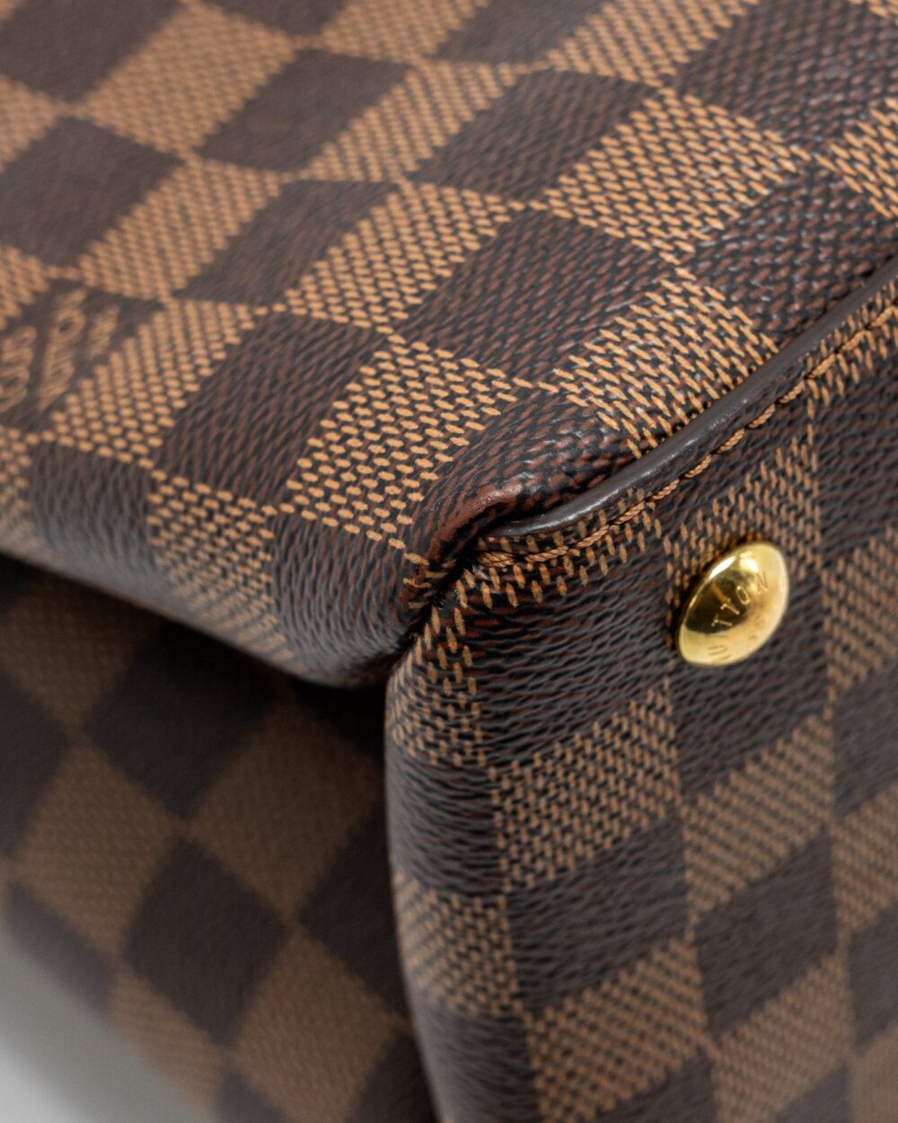 AAA Replica Louis Vuitton LV RIVERSIDE TOTE BAG DAMIER EBENE CANVAS RED/BROWN GHW