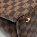 AAA Replica Louis Vuitton LV RIVERSIDE TOTE BAG DAMIER EBENE CANVAS RED/BROWN GHW