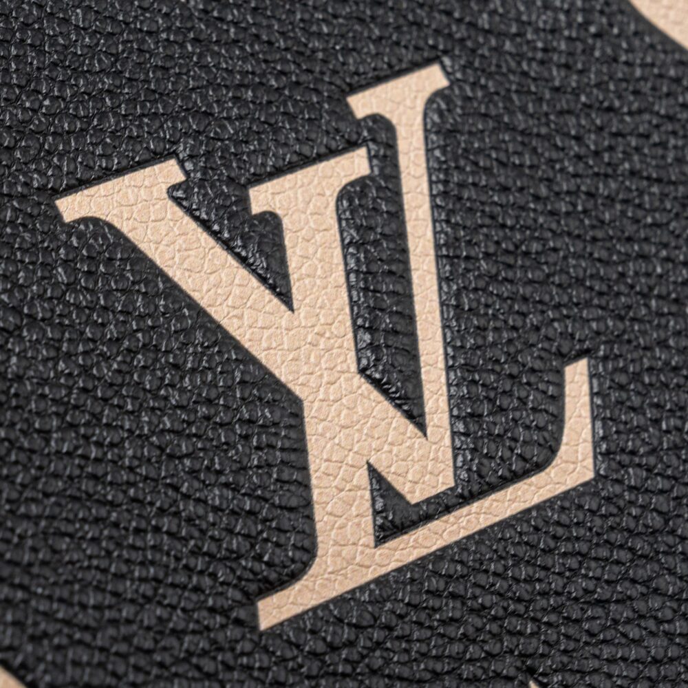 AAA Replica Louis Vuitton LV PETIT SAC PLAT MONOGRAM EMPREINTE BLACK/ BEIGE GHW (NEW VERSION)