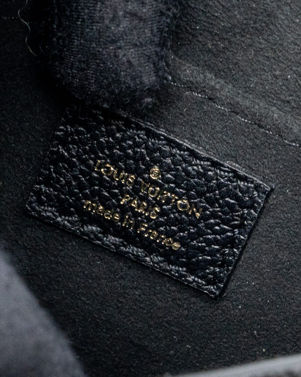 AAA Replica Louis Vuitton LV PETIT SAC PLAT MONOGRAM EMPREINTE BLACK/ BEIGE GHW (NEW VERSION)