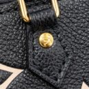 AAA Replica Louis Vuitton LV PETIT SAC PLAT MONOGRAM EMPREINTE BLACK/ BEIGE GHW (NEW VERSION)