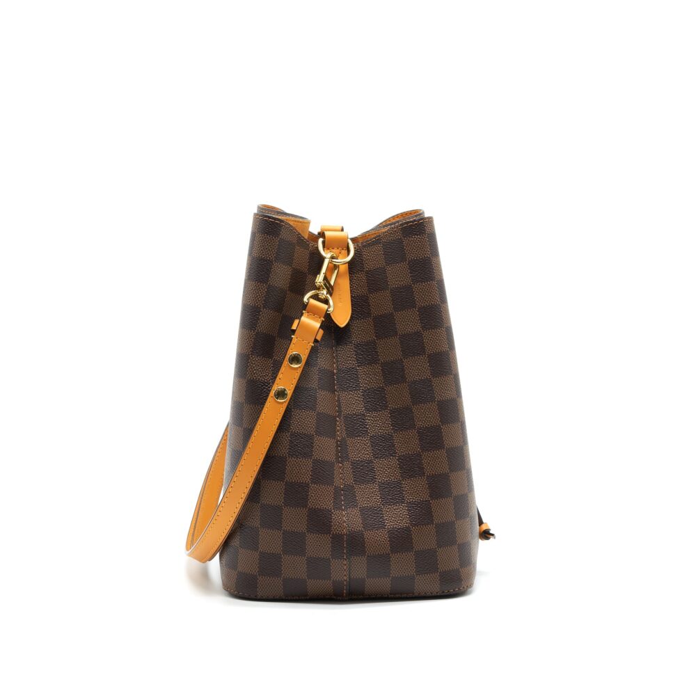 AAA Replica Louis Vuitton LV NEO NOE IN DAMIER EBENE/YELLOW