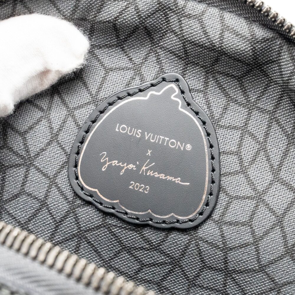 AAA Replica Louis Vuitton LV X YAYOI KUSAMA REVERSE MONOGRAM ECLIPSE MAXI BUMBAG CANVAS GREY/ MULTICOLOUR DARK SILVER HARDWARE