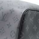 AAA Replica Louis Vuitton LV KEEPALL BANDOULIERE 50 MONOGRAM ECLIPSE CANVAS BLACK/GREY BLACK HARDWARE (NEW VERSION)