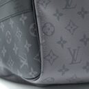 AAA Replica Louis Vuitton LV KEEPALL BANDOULIERE 50 MONOGRAM ECLIPSE CANVAS BLACK/GREY BLACK HARDWARE (NEW VERSION)