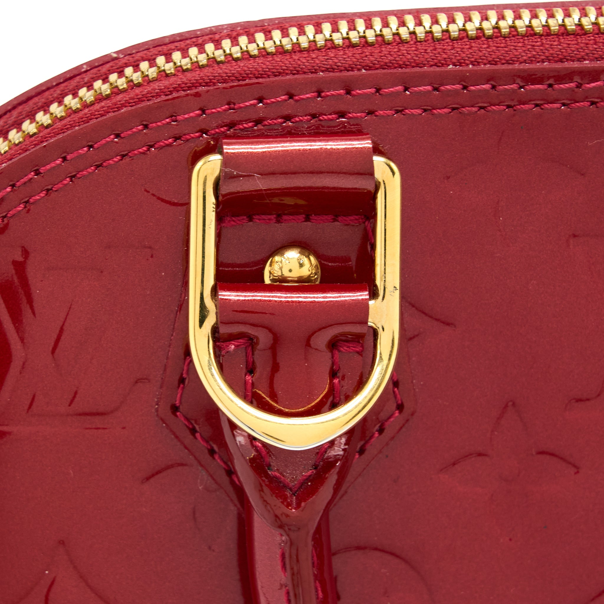 AAA Replica Louis Vuitton LV ALMA BB PATENT RED GHW