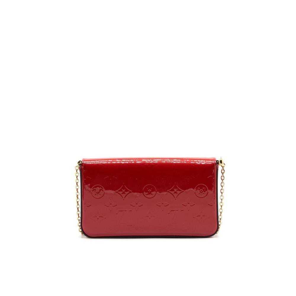 AAA Replica Louis Vuitton LV POCHETTE FELICIE MONOGRAM PATENT LEATHER