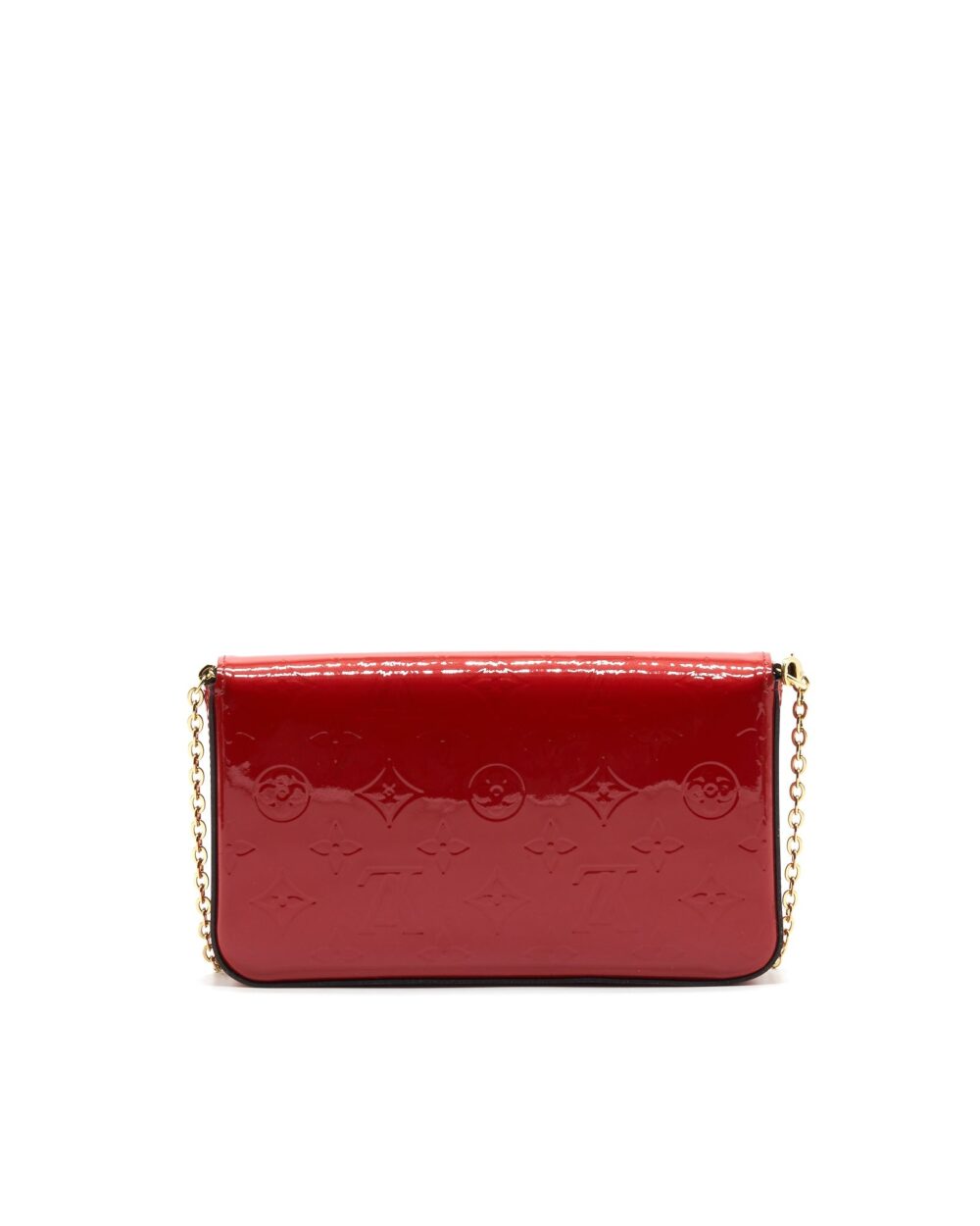 AAA Replica Louis Vuitton LV POCHETTE FELICIE MONOGRAM PATENT LEATHER