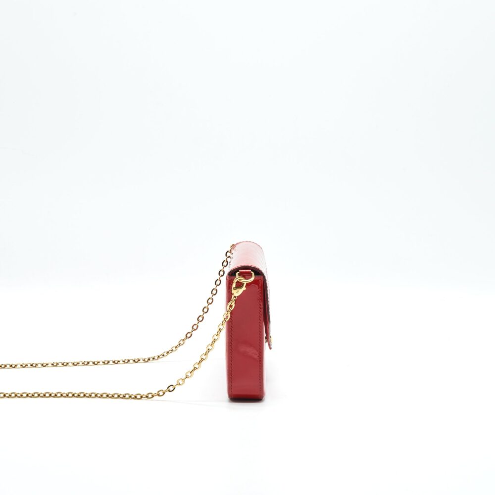 AAA Replica Louis Vuitton LV POCHETTE FELICIE MONOGRAM PATENT LEATHER