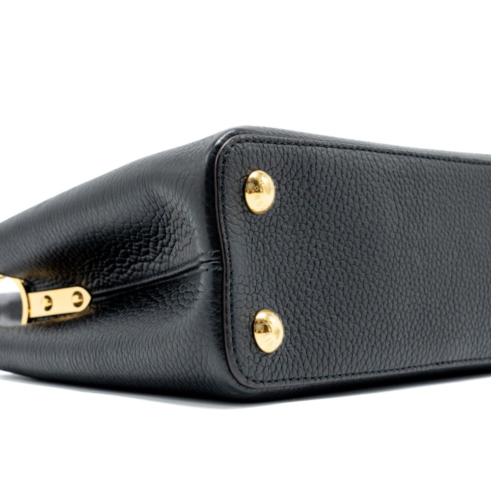 AAA Replica Louis Vuitton LV CAPUCINES BB TAURILLON CALFSKIN BLACK GHW