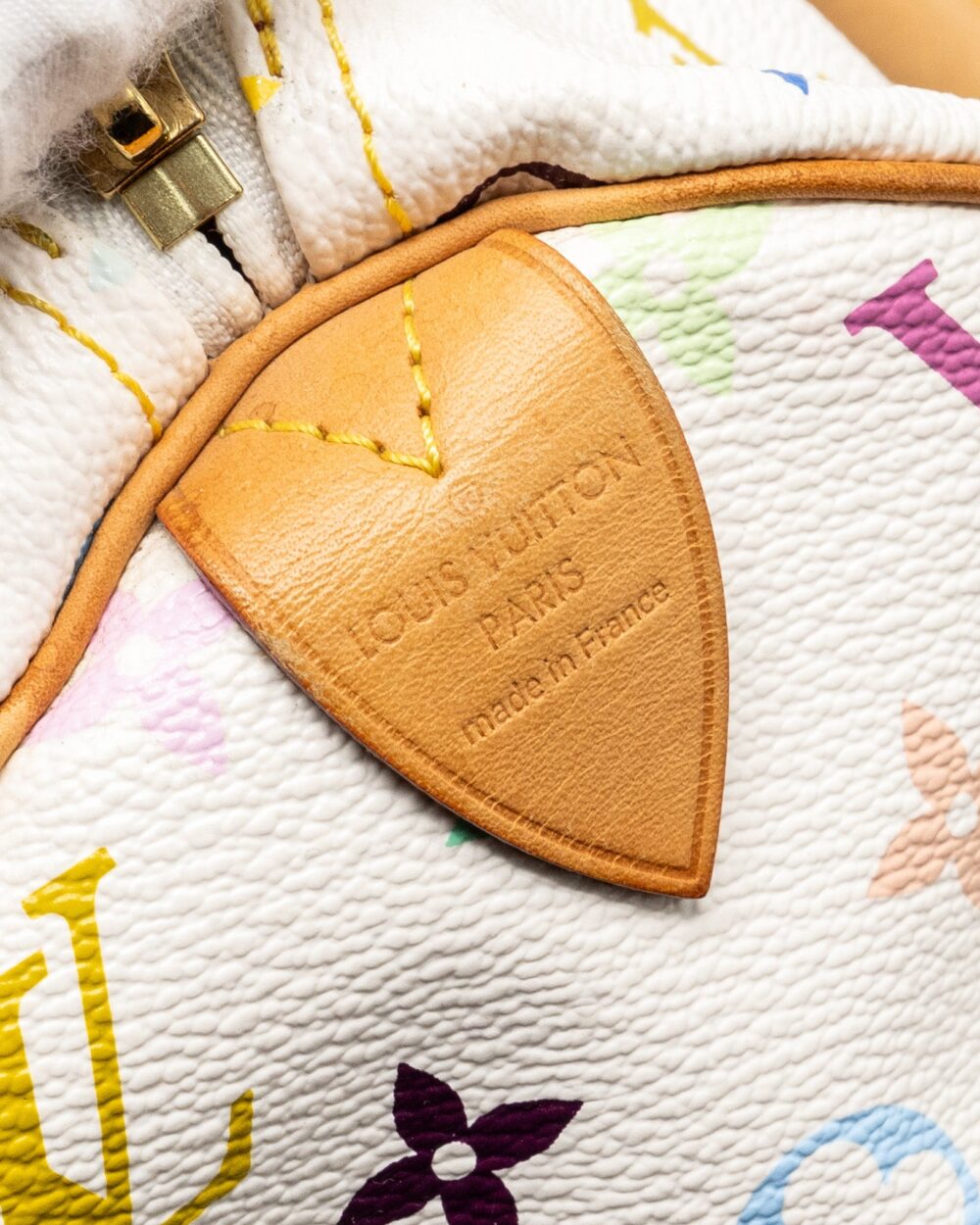 AAA Replica Louis Vuitton LV SPEEDY 30 MONOGRAM CANVAS WHITE MULTICOLOUR GHW