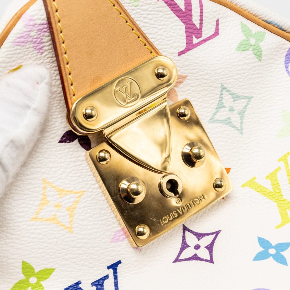 AAA Replica Louis Vuitton LV SPEEDY 30 MONOGRAM CANVAS WHITE MULTICOLOUR GHW