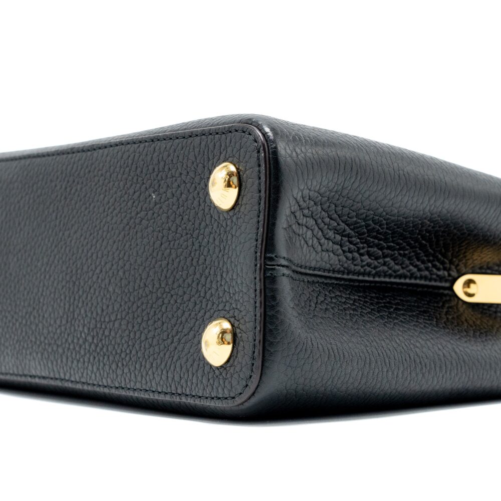 AAA Replica Louis Vuitton LV CAPUCINES BB TAURILLON CALFSKIN BLACK GHW