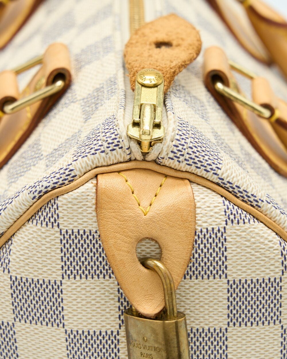 AAA Replica Louis Vuitton LV SPEEDY 25 DAMIER AZUR CANVAS GHW