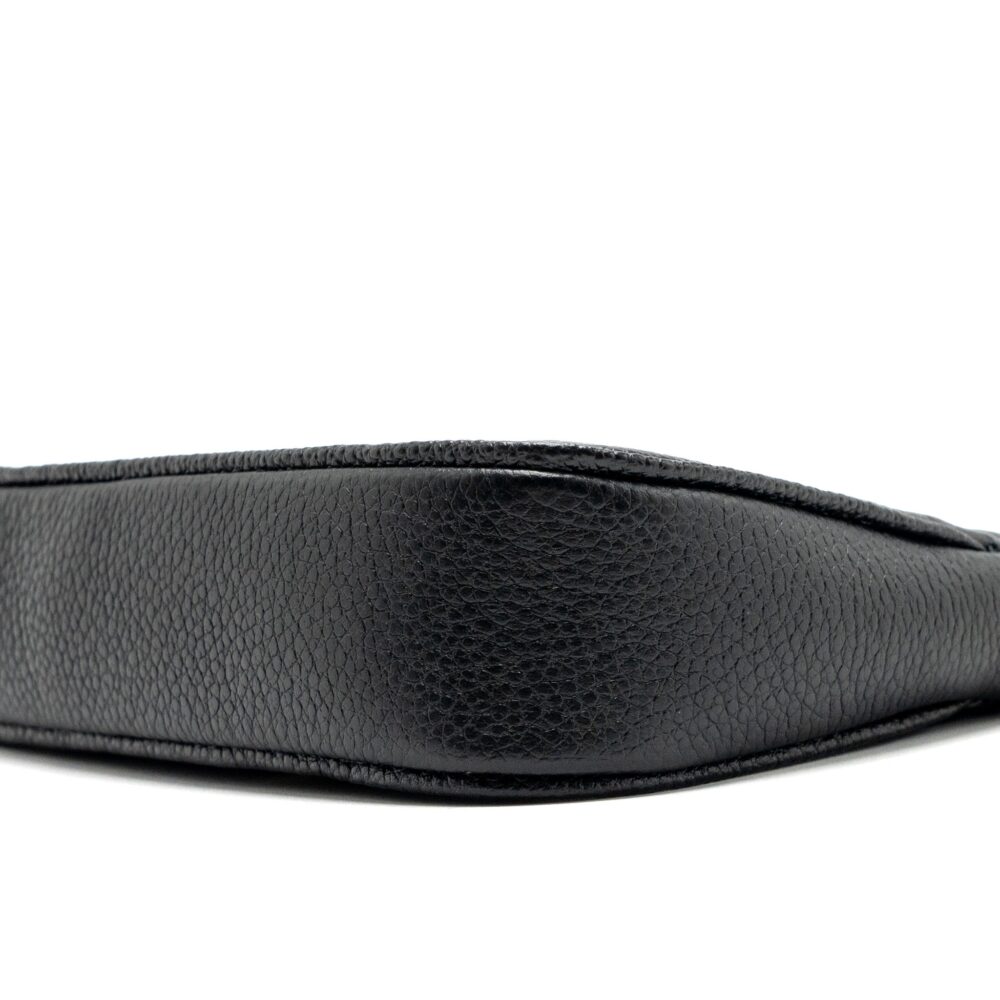 AAA Replica Louis Vuitton LV MINI POCHETTE ACCESSORIES MONOGRAM EMPREINTE BLACK/ BEIGE GHW