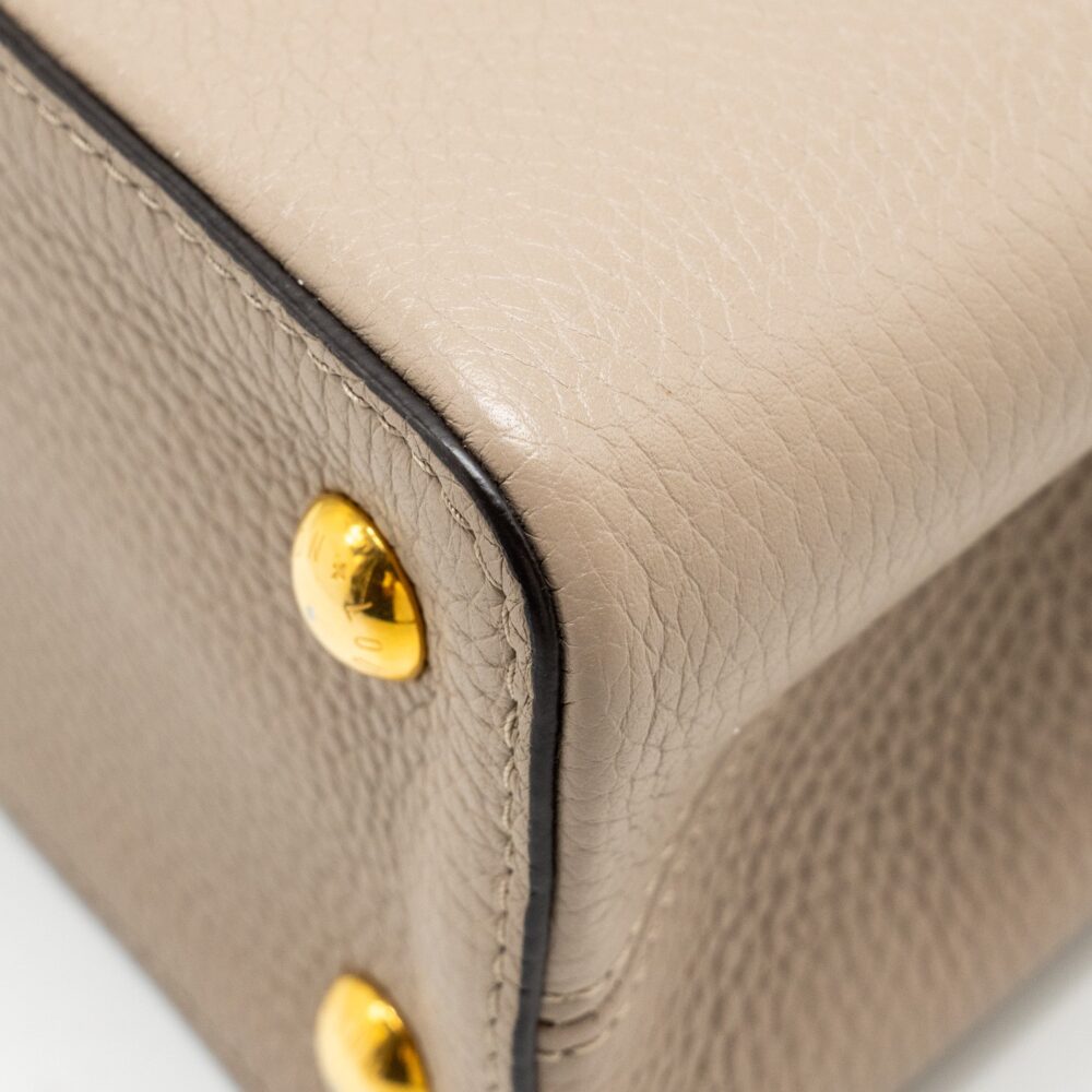 AAA Replica Louis Vuitton LV CAPUCINES PM CALFSKIN GREY GHW