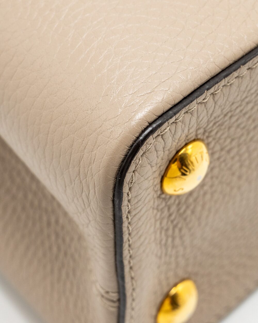 AAA Replica Louis Vuitton LV CAPUCINES PM CALFSKIN GREY GHW
