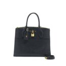 AAA Replica Louis Vuitton LV CITY STEAMER MM GRAINED CALFSKIN BLACK GHW