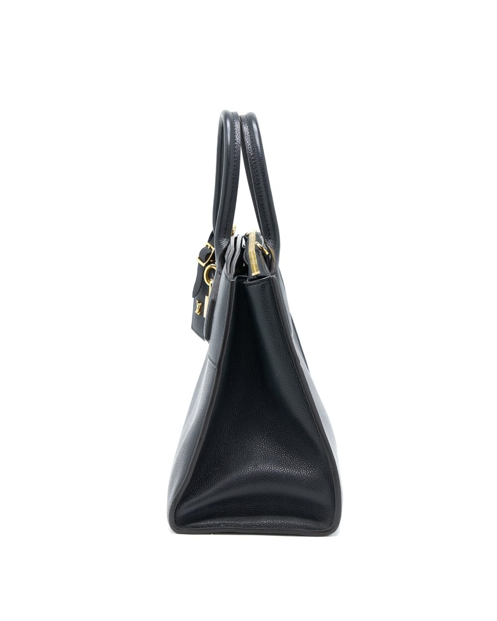 AAA Replica Louis Vuitton LV CITY STEAMER MM GRAINED CALFSKIN BLACK GHW
