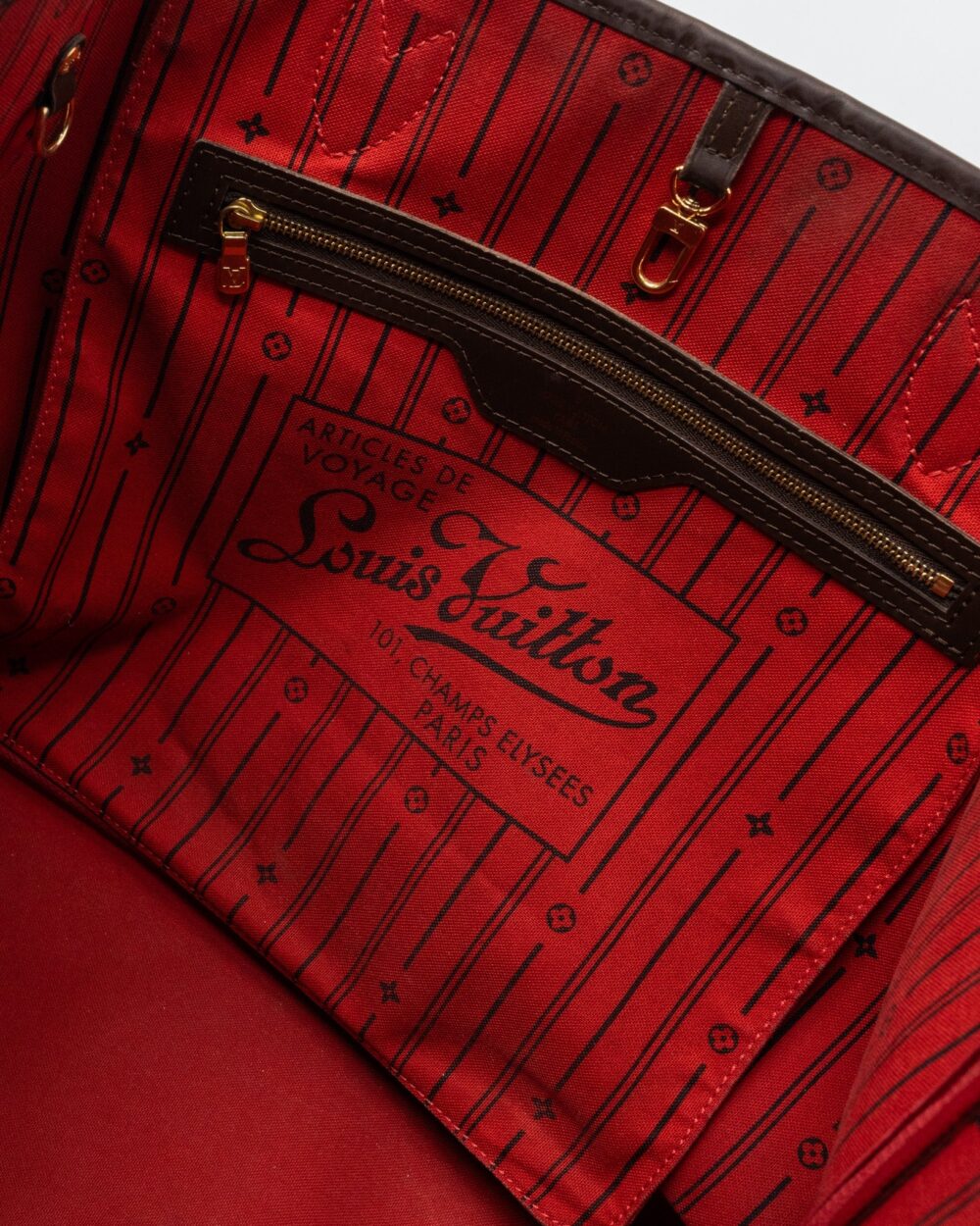 AAA Replica Louis Vuitton LV NEVERFULL DAMIER EBENE GM GHW