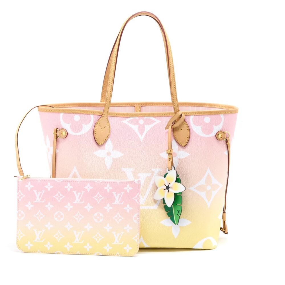 AAA Replica Louis Vuitton LV NEVERFULL MM BY THE POOL OMBRÉ ROSE GHW