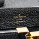 AAA Replica Louis Vuitton LV CAPUCINES MINI TAURILLON BLACK GHW