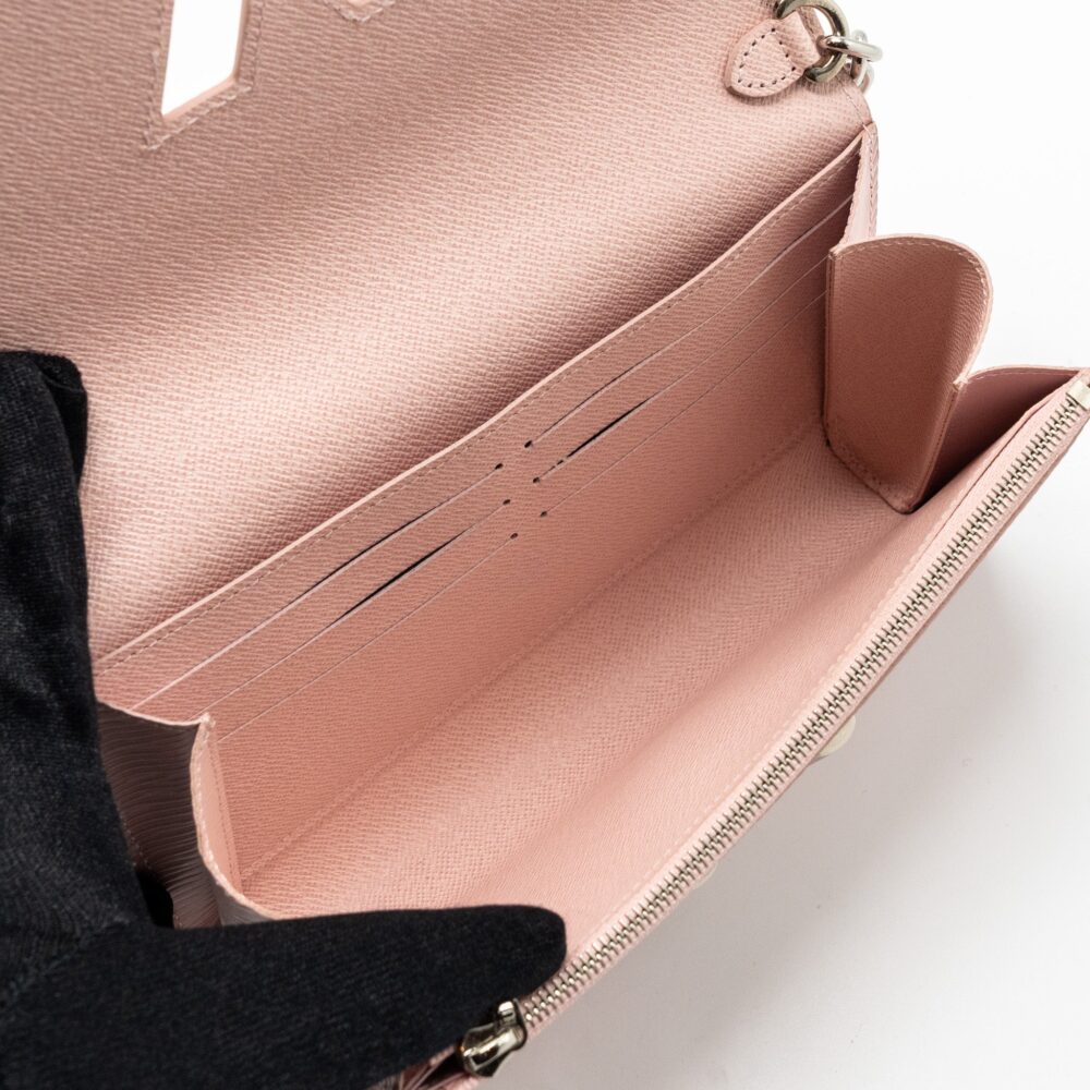 AAA Replica Louis Vuitton LV TWIST CHAIN POUCH EPI ROSE BALLERINE SHW
