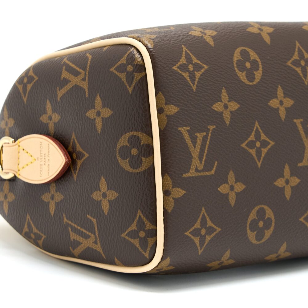 AAA Replica Louis Vuitton LV SPEEDY BANDOULIERE 20 MONOGRAM CANVAS WITH FUCHSIA STRAP GHW