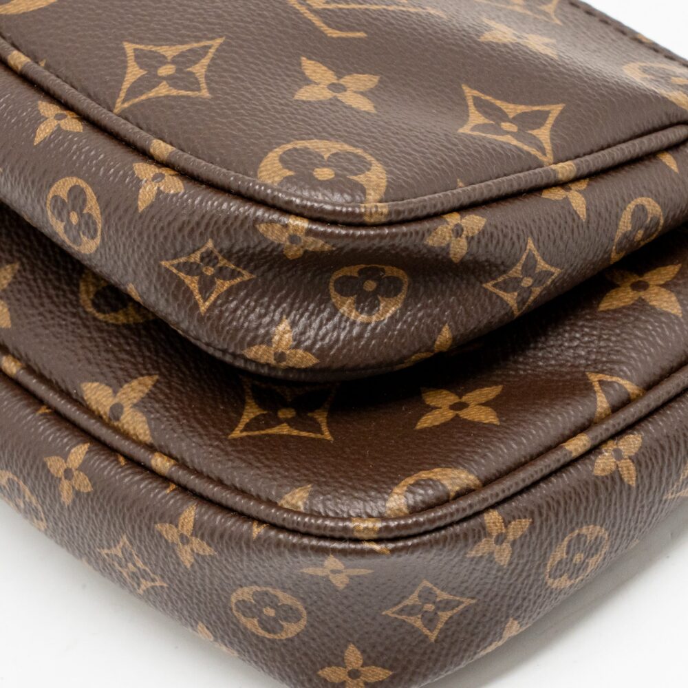 AAA Replica Louis Vuitton LV MULTI POCHETTE ACCESSORIES KHAKI STRAP MONOGRAM CANVAS GHW