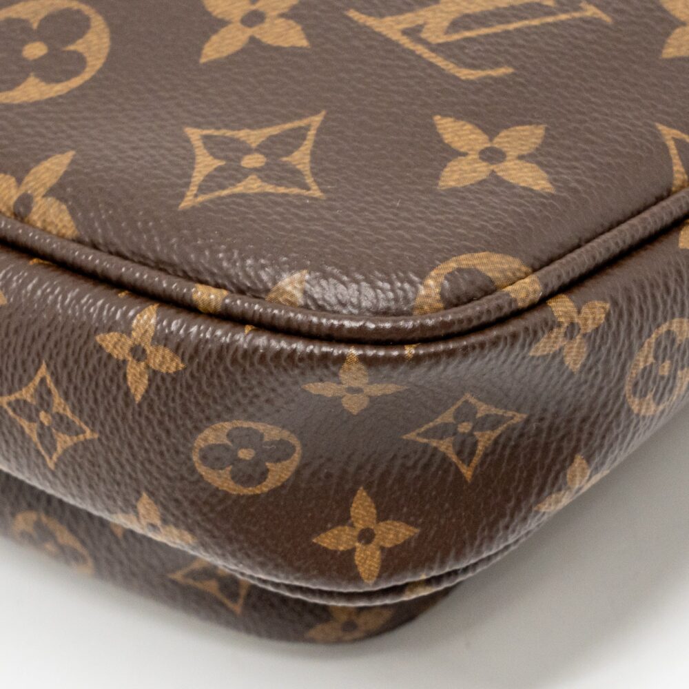 AAA Replica Louis Vuitton LV MULTI POCHETTE ACCESSORIES KHAKI STRAP MONOGRAM CANVAS GHW