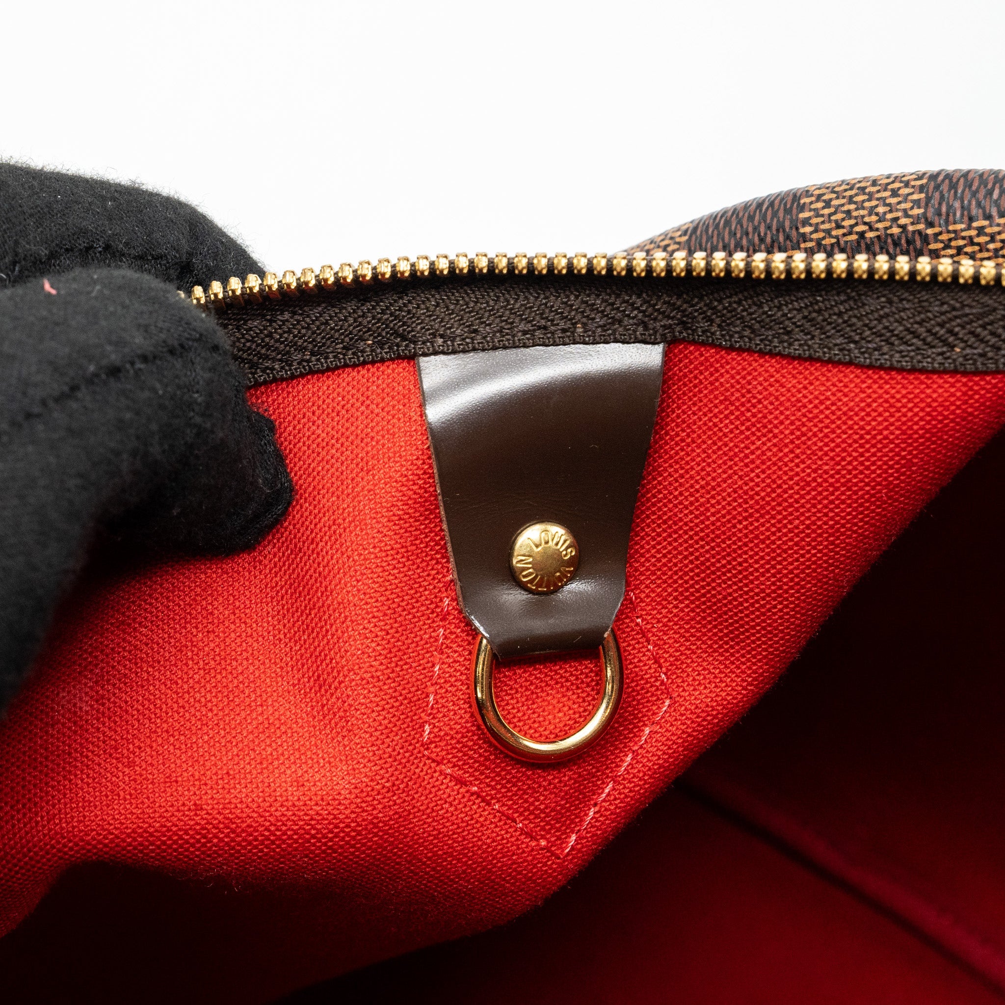 AAA Replica Louis Vuitton LV SPEEDY BANDOULIERE 30 DAMIER EBENE GHW