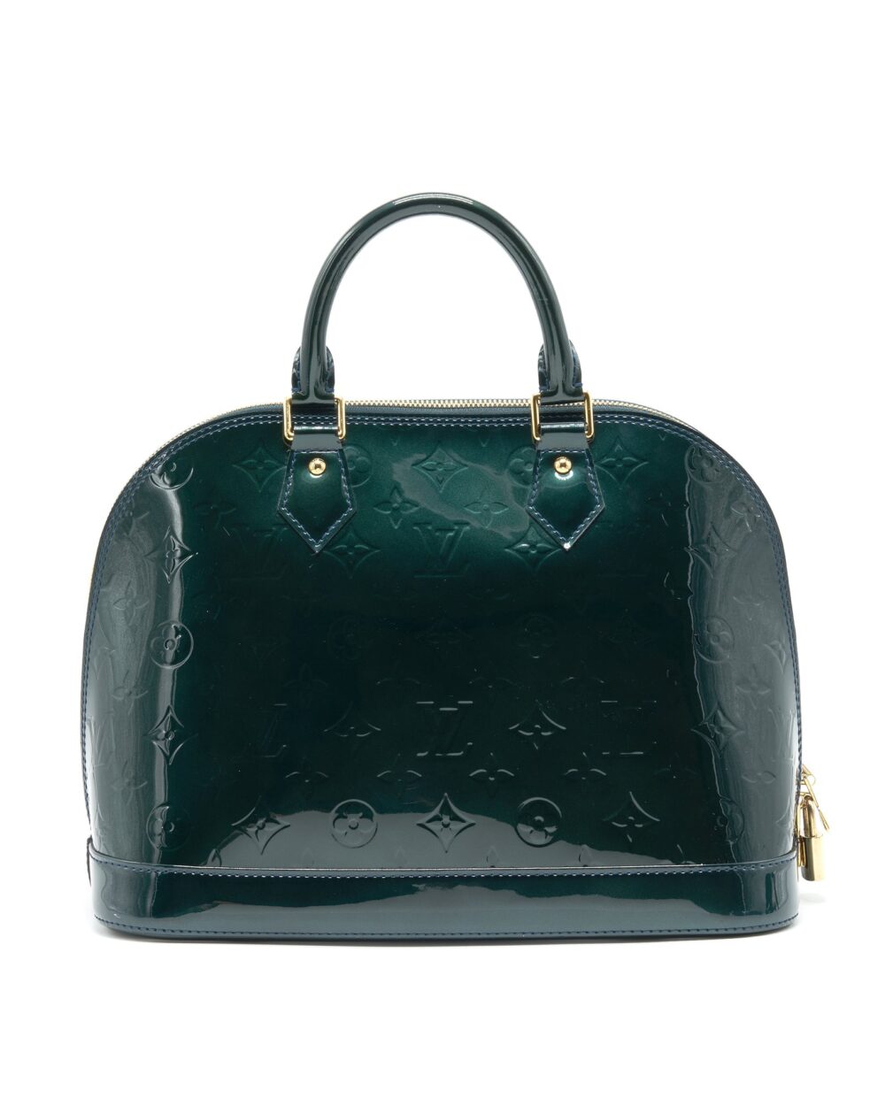 AAA Replica Louis Vuitton LV ALMA PM IN PATENT FORREST GREEN
