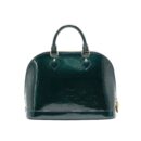 AAA Replica Louis Vuitton LV ALMA PM IN PATENT FORREST GREEN