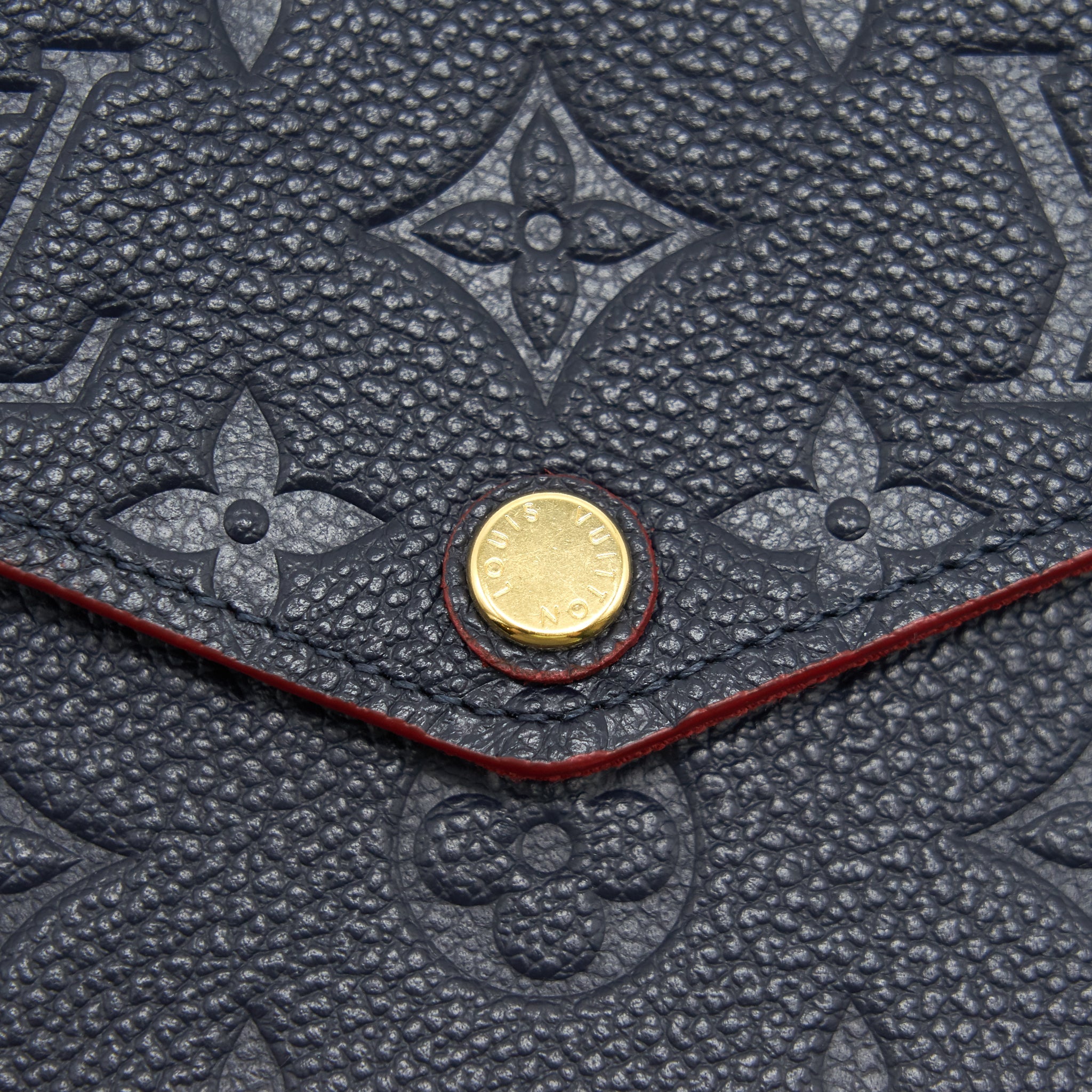 AAA Replica Louis Vuitton LV FELICIE POCHETTE MONOGRAM EMPREINTE LEATHER MARINE ROUGE