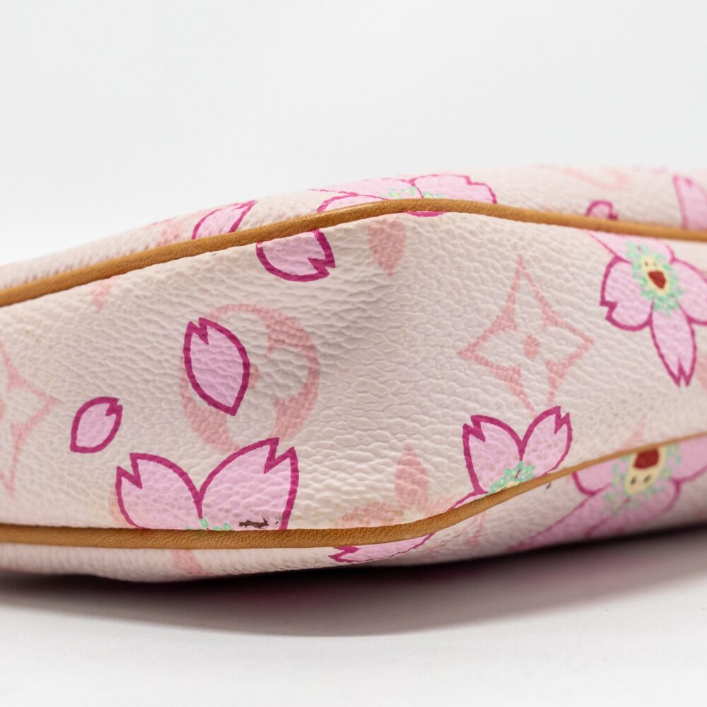 AAA Replica Louis Vuitton LV POCHETTE ACCESSORIES MURAKAMI CHERRY BLOSSOM PINK GHW