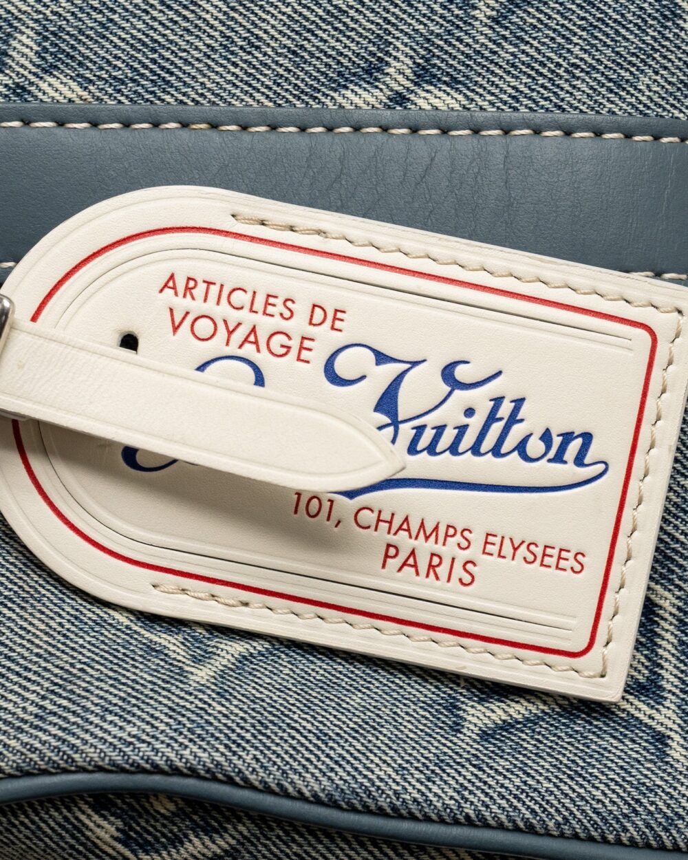 AAA Replica Louis Vuitton LV KEEPALL BANDOULIERE 25 WASHED DENIM CANVAS BLUE SHW