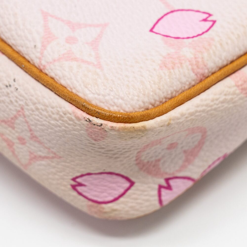 AAA Replica Louis Vuitton LV POCHETTE ACCESSORIES MURAKAMI CHERRY BLOSSOM PINK GHW