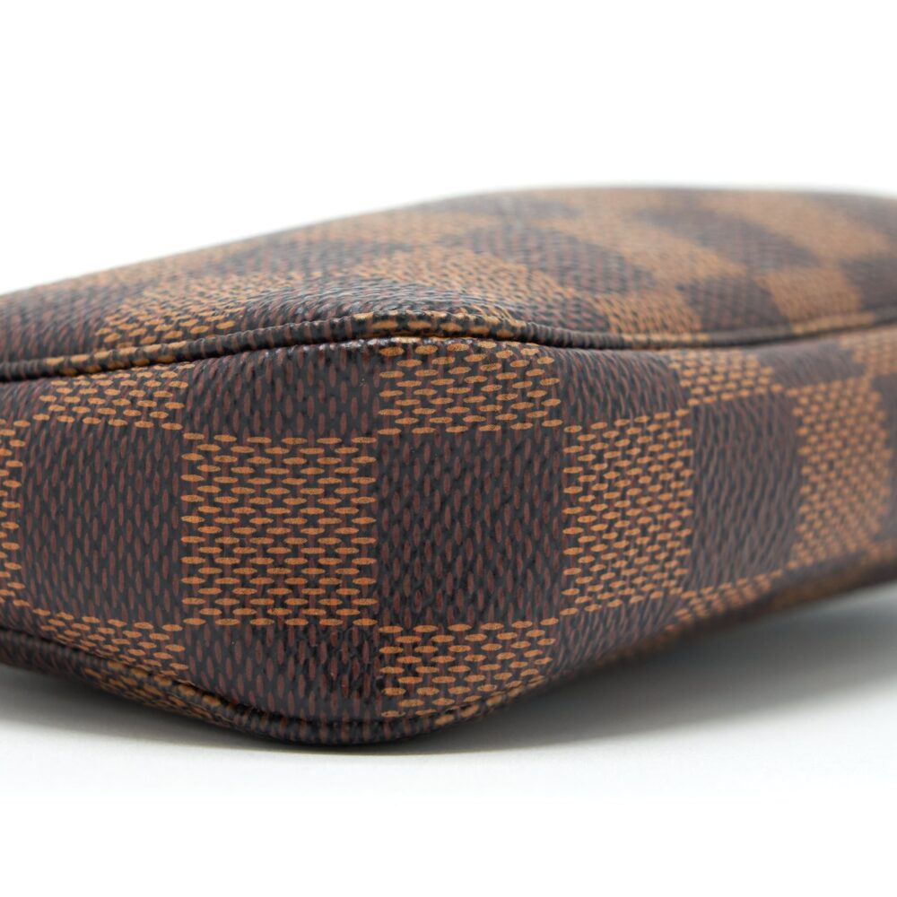 AAA Replica Louis Vuitton LV MINI POCHETTE DAMIER EBENE GHW
