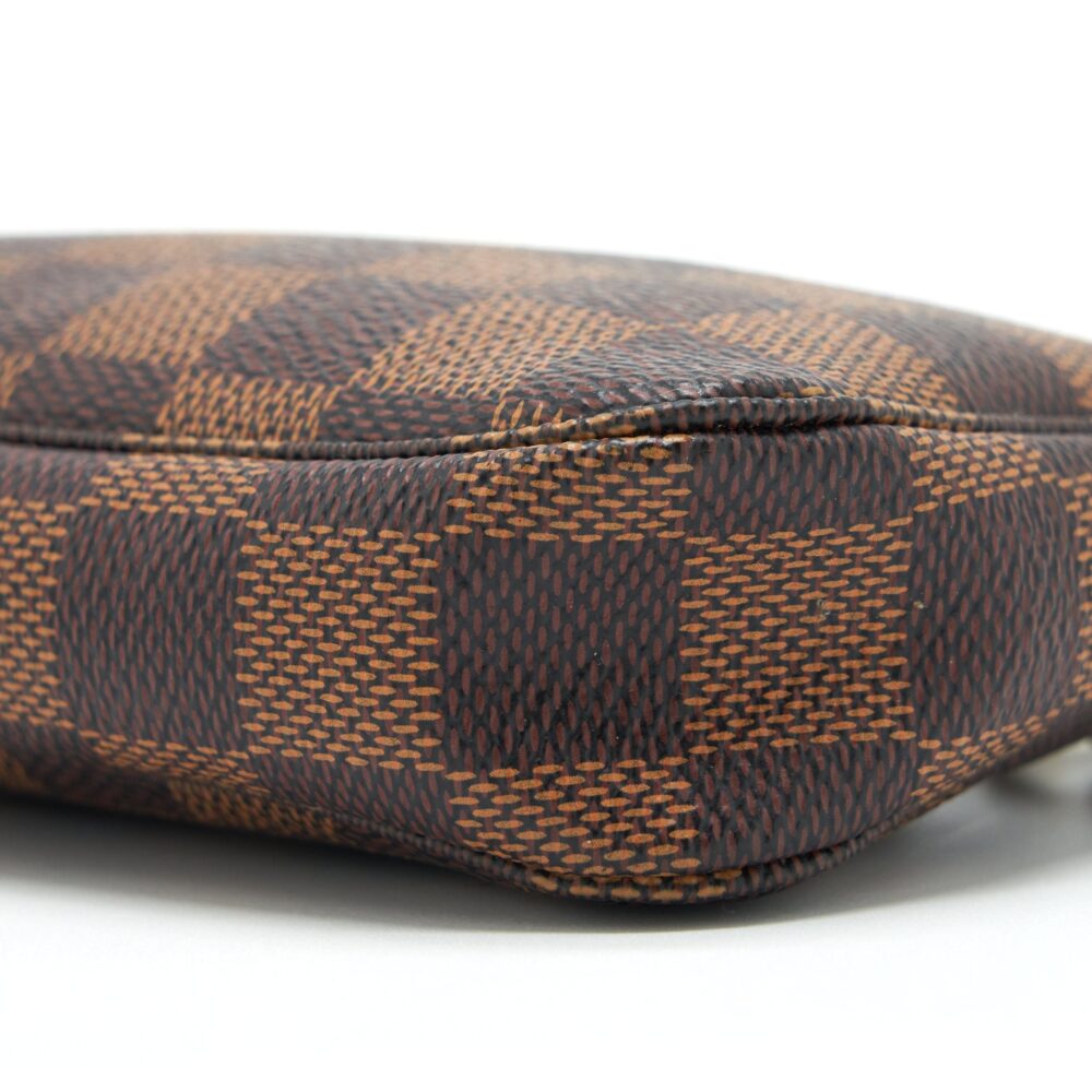 AAA Replica Louis Vuitton LV MINI POCHETTE DAMIER EBENE GHW