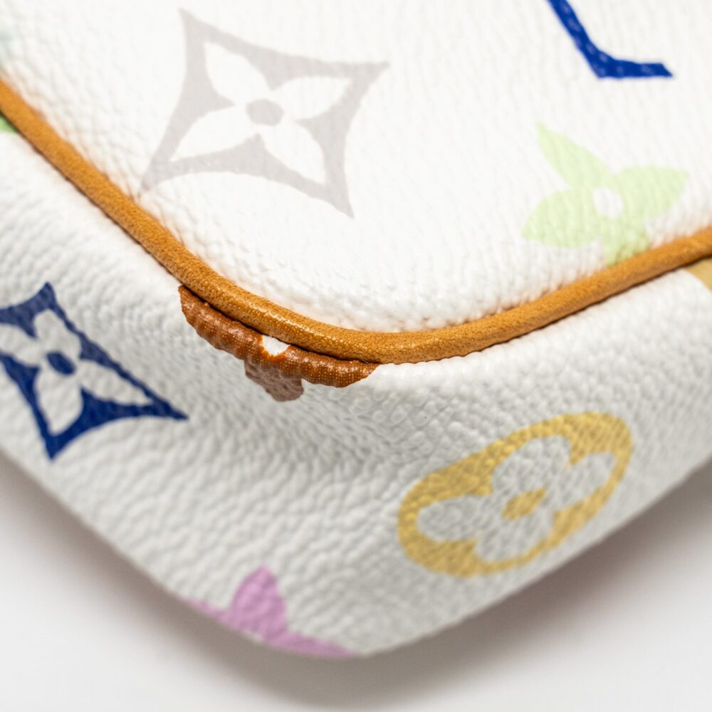 AAA Replica Louis Vuitton LV POCHETTE ACCESSORIES CANVAS WHITE MULTICOLOUR GHW