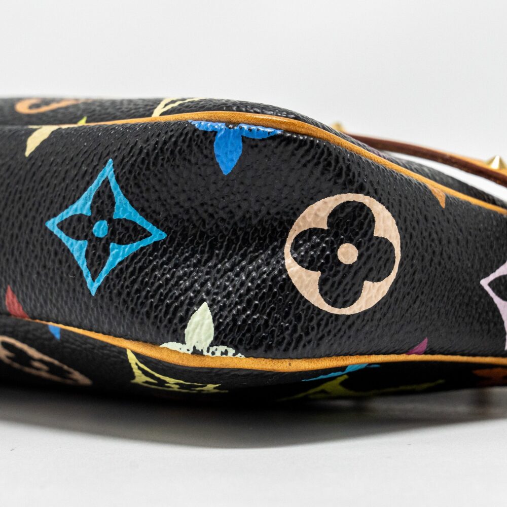 AAA Replica Louis Vuitton LV POCHETTE ACCESSORIES CANVAS BLACK MULTICOLOUR GHW