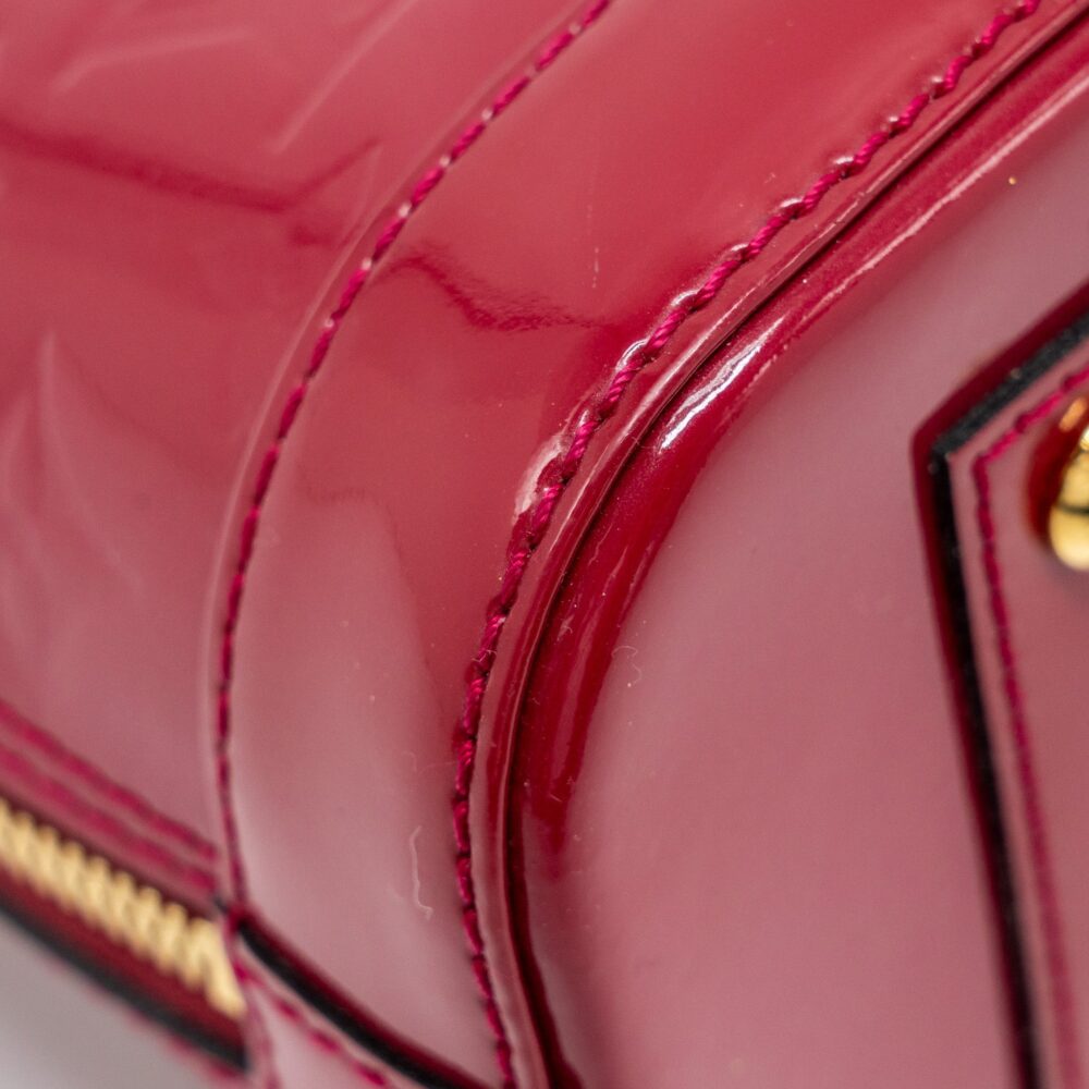AAA Replica Louis Vuitton LV ALMA BB PATENT INDIAN ROSE GHW