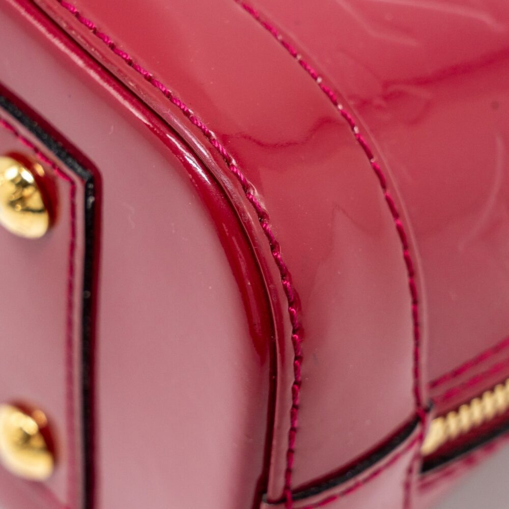 AAA Replica Louis Vuitton LV ALMA BB PATENT INDIAN ROSE GHW