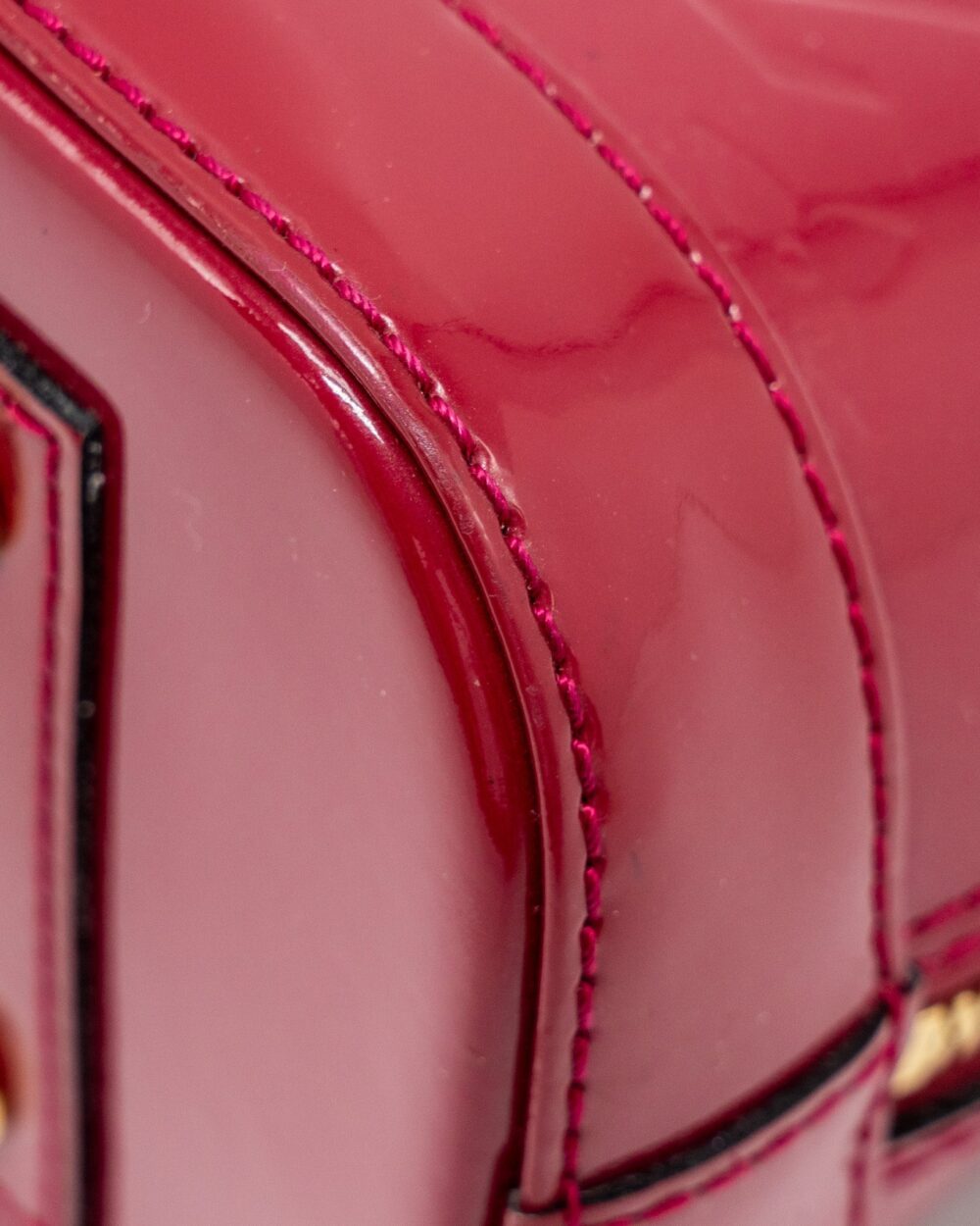 AAA Replica Louis Vuitton LV ALMA BB PATENT INDIAN ROSE GHW