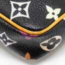 AAA Replica Louis Vuitton LV POCHETTE ACCESSORIES CANVAS BLACK MULTICOLOUR GHW