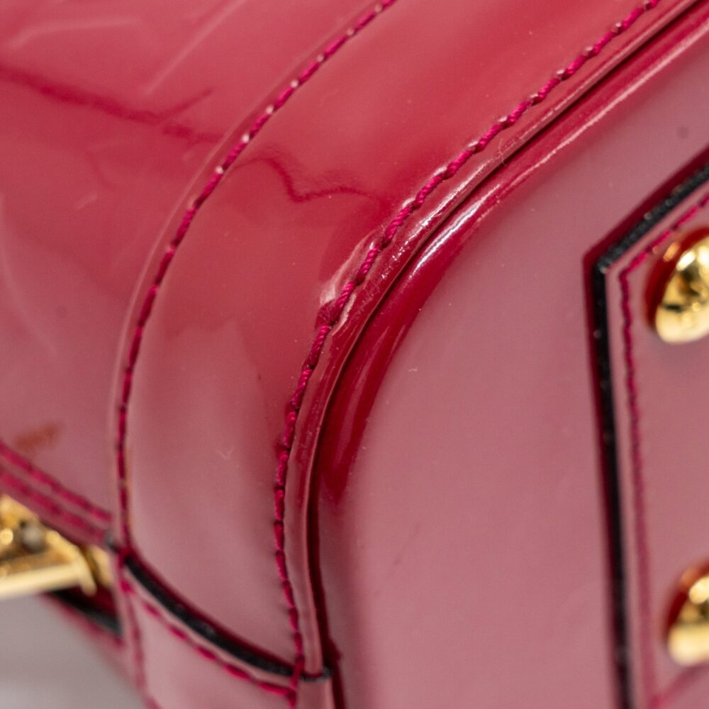 AAA Replica Louis Vuitton LV ALMA BB PATENT INDIAN ROSE GHW
