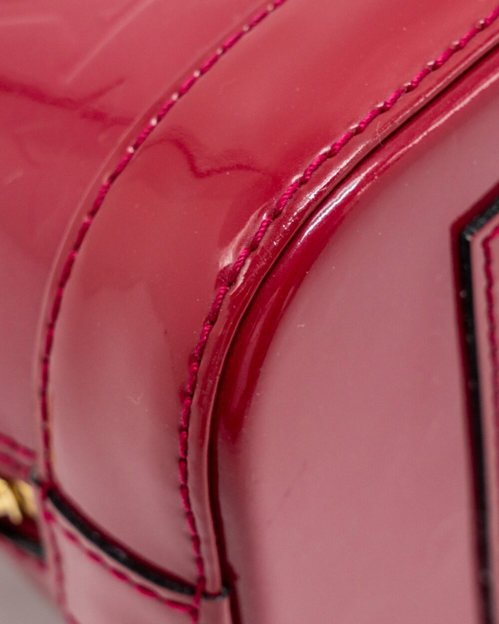 AAA Replica Louis Vuitton LV ALMA BB PATENT INDIAN ROSE GHW