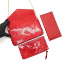 AAA Replica Louis Vuitton LV POCHETTE FELICIE MONOGRAM PATENT LEATHER