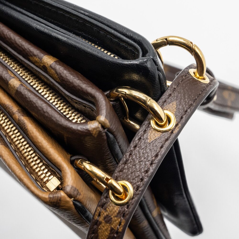 AAA Replica Louis Vuitton LV LV3 POCHETTE SHOULDER BAG REVERSE MONOGRAM CANVAS LAMBSKIN GHW